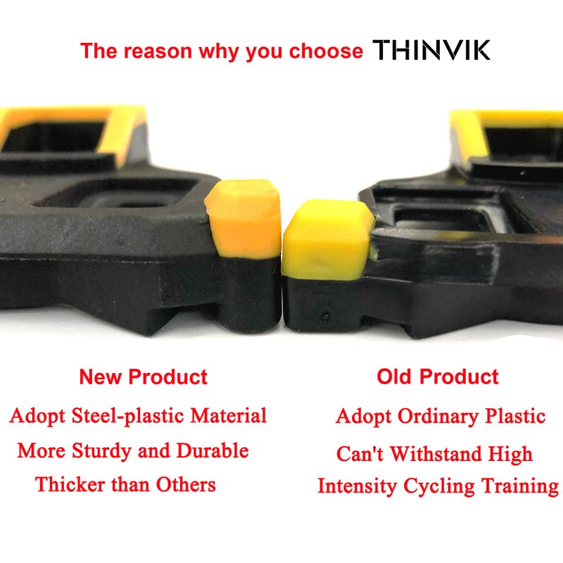 Thinvik Bike Cleats for Shimano SPD-SL System Pedals Compatible with SH11 Road Bicycle Replacement Cleats & Indoor Cycling for Three-Hole Cycling Shoes Men Women (6 Degree Float) - Image 4